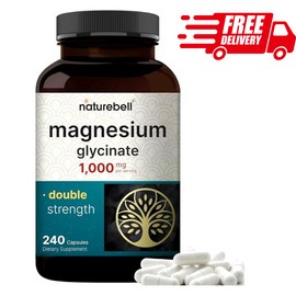 NatureBell Magnesium Glycinate 1,000mg, Double Strength 500mg Capsules, 4 Month Supply