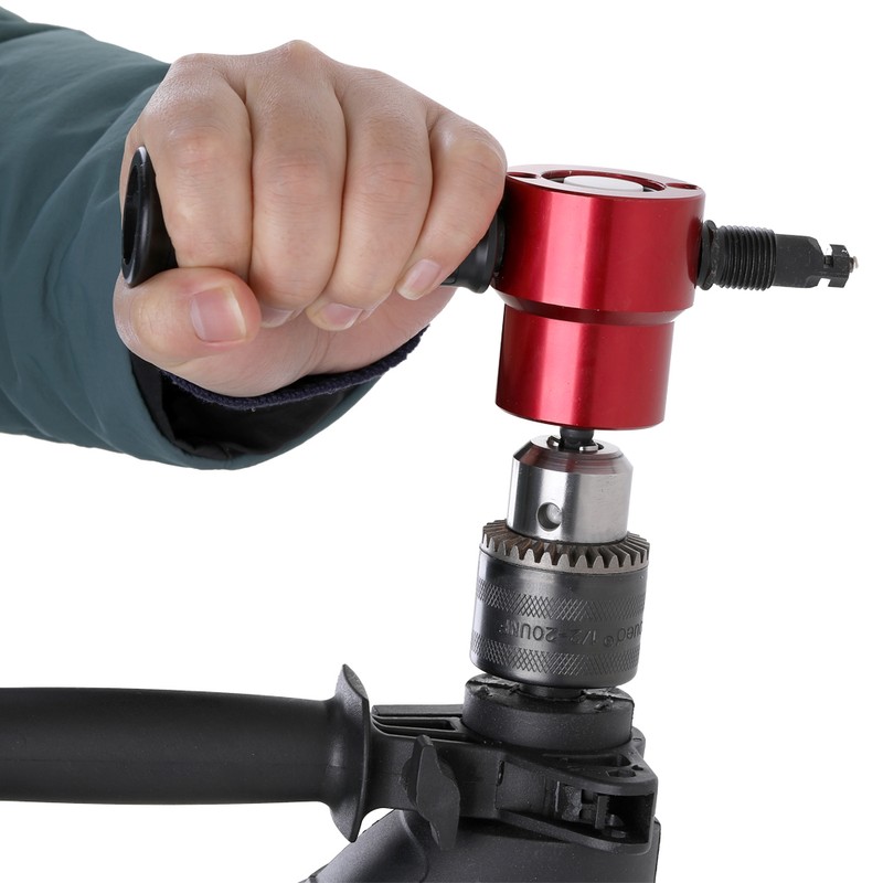 Double-headed Sheet Metal Nibbler Cutter 360 Degree Adjustable Drill Attachment