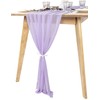 10 Pieces 10Ft Chiffon Table Runners Light Purple Sheer Rustic