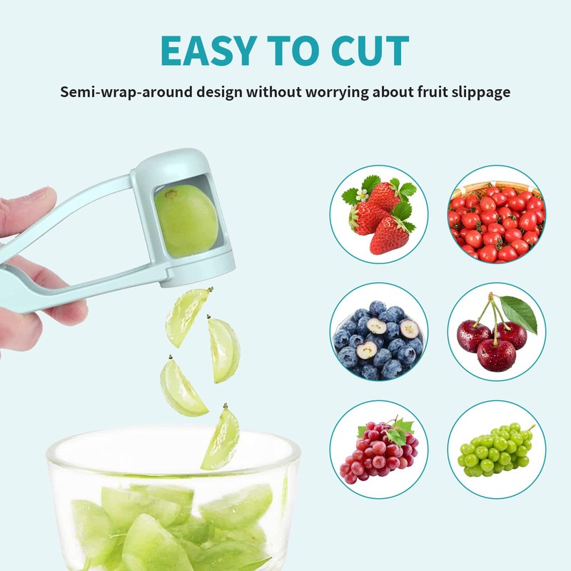Asheyya 2PCS Grape Cutter for Toddlers, Grape Slicer for Baby,