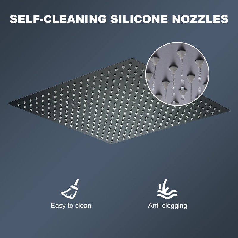 Hiendure Rain Shower Head, 16 Inch High Pressure Stainless Steel