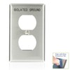 Leviton 84003-IG SS 1-G DUPL WP ENGRAVED ISOLATED GRND