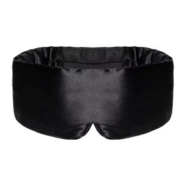 ZYEKIU Men's Sleeping Mask for Side Sleepers, Eye Mask, Breathable Eye Mask, Silk Cool Eye Mask for Sleeping, Adjustable Shade for Men, Women and Children (Black)