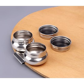 Palette Cup Stainless Steel Art Oil Pot Double Dipper Painting Oil Pot With Lid Portable Wash Pen Holder Large Mouth Artists Water Paint Palette Clip Cup Container For Watercolor Acrylic Oil Painting