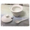 Chic Antique Sugar Pot Provence Sugar Bowl with Spoon White