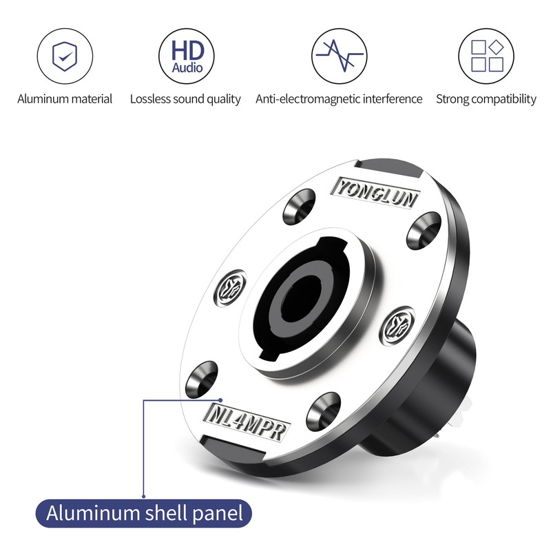 Jumwa 8 Pack 4 Pole Speakon Panel Twist Lock Speaker
