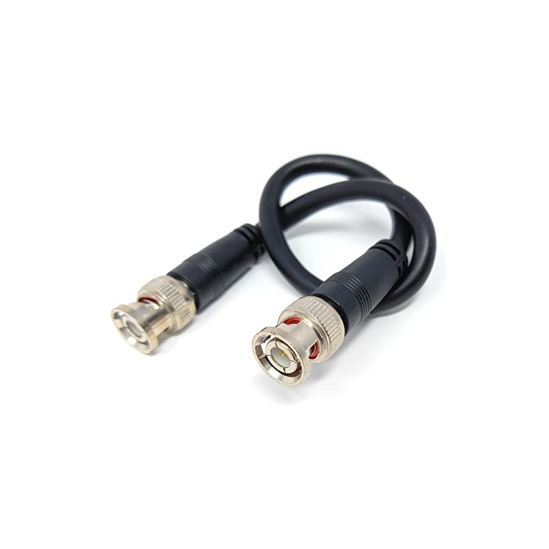 DRUT 25cm short BNC to BNC Cable Lead, Coaxial RG59/RG59U