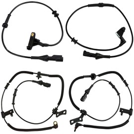 4 Pcs Ensun ABS Speed Sensor Front Rear Left Right Compatible with - 2006-2010 Explorer, 2007-2010 Explorer Sport Trac, 2006-2010 Mountaineer, Driver and Passenger