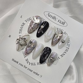 Dreamy [Handmade Nail Tips] Emily Nail - Long Square / 몽환 [수제네일팁] 에밀리네일 - 롱스퀘어