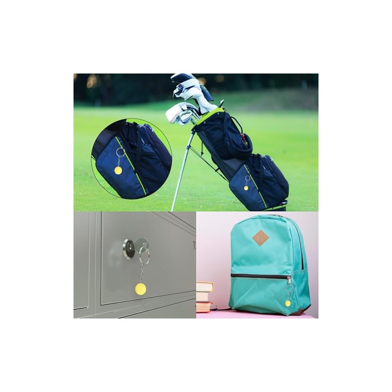 Golf Club Silver Keyring Keychain (Golf Ball)