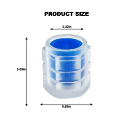 Sandfren 12PCS Car Tire Valve Stem Caps, Luminous Corrosion Resistant Auto Wheel Air Valve Covers, Glow in The Dark Vehicle Exterior Decor Accessories, Universal for SUV Sedan Motorcycle (Blue)