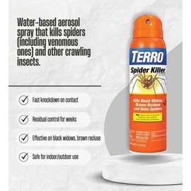 3X Spider Killer by TERRO Aerosol 16 oz – Bundle with Board Trap – Targets Spiders and Listed Insects – Spider Spray Indoor and Outdoors with Long-Lasting Residual Action – Gift Set (4 Items)