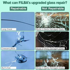 Comprehensive care -  Automotive Glass Repair Fluid & Windshield Repair Tool Kit, replenishing fluid is ready to cope with the Window damage at any time.