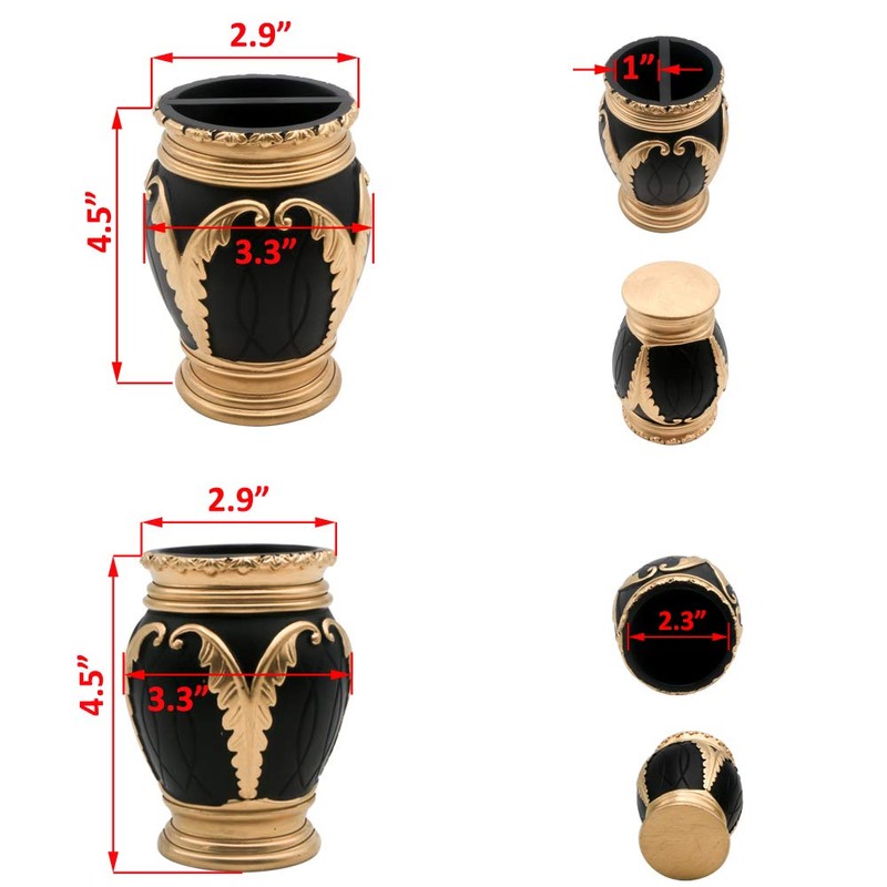 LUANT 4 Pieces Bathroom Accessory Set Including Tumbler, Toothbrush Holder,
