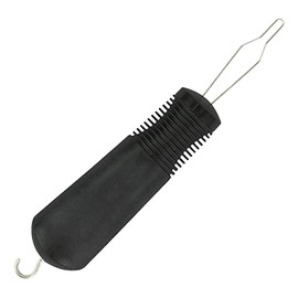 ProLeo Reißverschlusshilfe Anziehhilfe, Knöpfhilfe Knopfschließer, Hilfsmittel für Knöpfe (Schwarz)