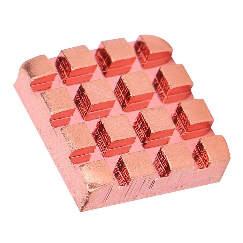 10Pcs Heat Sink Brass Mini Radiators Attach Thermal Conductive Adhesive
