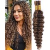 Unipearl Deep Curly Bulk Human Braiding Hair for Boho Braids,