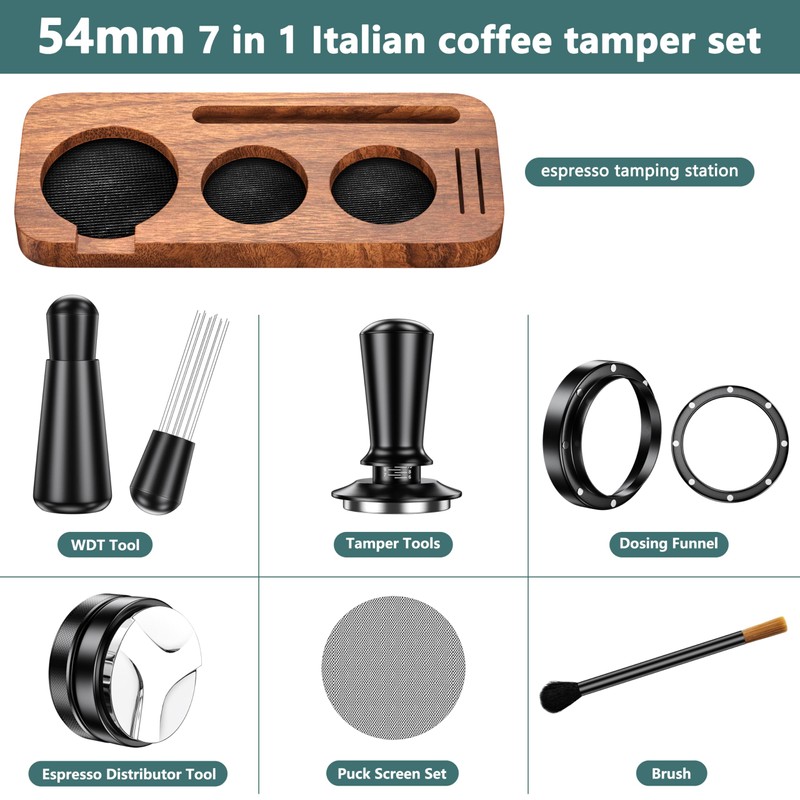 7 Pack Espresso Accessories Kit,54mm Espresso Tool Kit | Espresso