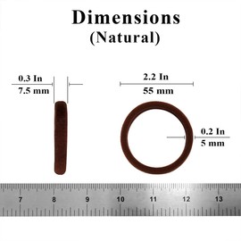 AwEx Seamless Brown Ponytail Holders,30 PCS,Medium Thickness and Large Loop,Wrist Wearable Hairbands,No Metal Hair Elastics,No Pull Hair ties