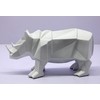 eSplanade RHINO White Resin Showpiece Figurine Home Decor 10" Length
