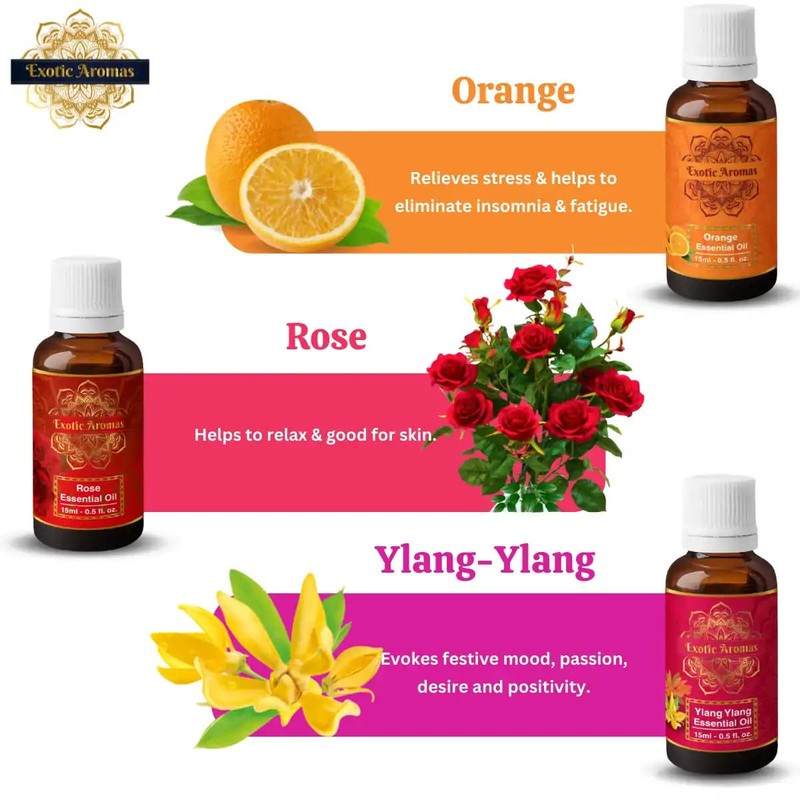Precious Aromas Essential Oil Lavender Rose Tea Tree Rosemary Jasmine