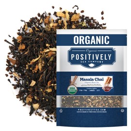 Organic Positively Tea Company, Masala Chai Black Tea, Loose Leaf, 16 Ounce
