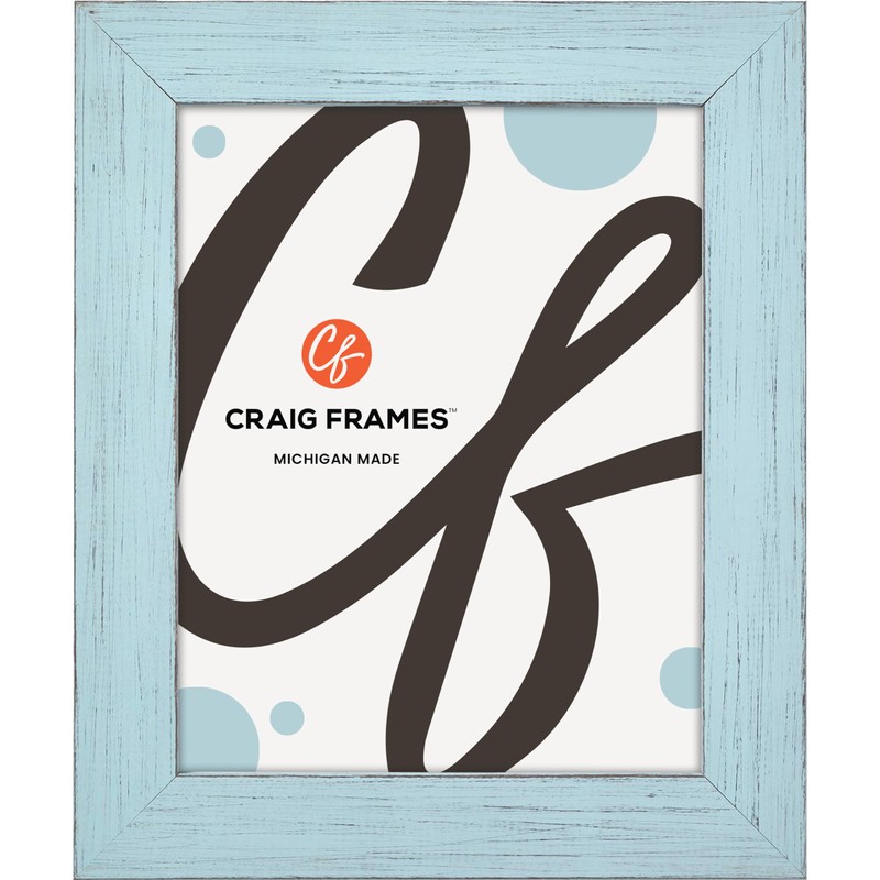 Craig Frames Jasper, 11x14 Picture Frame, Light Blue, Set of