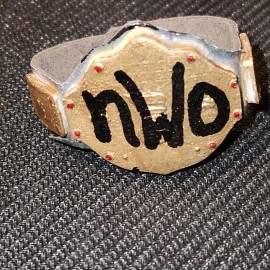 NEW WWE WCW Custom made NWO Hollywood Hulk Hogan Figure Championship Belt