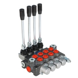 waltyotur Hydraulic Directional Control Valve, 4 Spool 11 GPM Hydraulic Loader Valve, BSPP Ports, 3600 PSI Directional Control Valve For Tractors Loaders Tanks