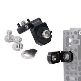 NICEYRIG Mini Right-Angle Plate L-Shaped Mounting Bracket up to 180° Adjustment for ARRI Thread Mount, Functional Video Rig Adapter for Wireless Mic Receiver, V-Mount Battery, Cheese Plate - 584