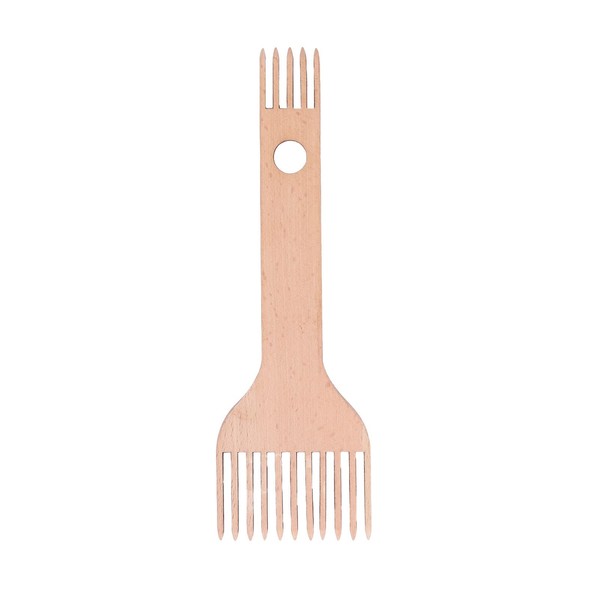 Double Ended Weaving Loom Comb, Beech Glossy Surface Wooden Loom Comb Tapestry Weaving Tools for Knitting Sweaters Scarves Hats Tapestries