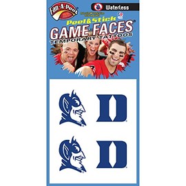 Fan-A-Peel Duke Waterless Temporary Tattoos - Hypoallergenic Peel and Stick Waterproof Temporary Tattoos