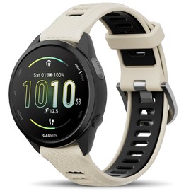 Farluya 20mm Silicone Watch Bands Compatible with Garmin Forerunner 165/55/Vivoactive 5/6,Soft Waterproof Quick Release Sport Strap for Venu Sq 2/ Forerunner 245/645/Vivoactive 3 Women Men