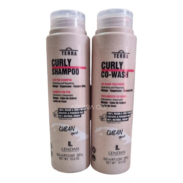 Lendan Curly Lendan Shampoo Rizos + Acondicionador Co-wash 300m C/u