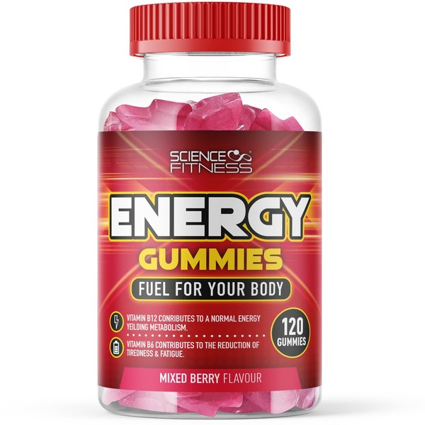 Energy Gummies |120 Mixed Berry Flavour Gummies from Science Fitness