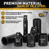 3/8'' Drive Impact Socket Set - 50-Piece Shallow & Deep