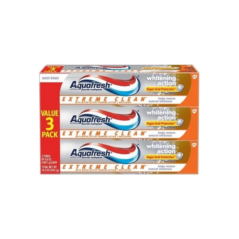 Aquafresh Whitening Action Pasta 3 Pack De 165 Gr C/u