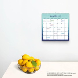 Seaside Currents | 2025 12 x 12 Inch Monthly Square Wire-O Calendar | Sticker Sheet | BrownTrout | Stationery Planning