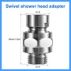 Swivel Shower Head Adapter, Sturdy Thicken Shower Connector Ball Joint