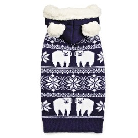 Zack & Zoey Elements Polar Bear Knitted Hood Sweater