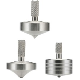 CHEETOP Stainless Steel Spinning Top, Precision Mini Desktop Gyroscope, Kill Time Reduce Stress ADHD Toys, Perfect Balance Gyro (3PCS Style 2+Style 3+Style 4)