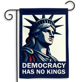 MAIANEY [12x18"] Democracy Has No Kings Garden Flag – Liberty Statue Patriotic Outdoor Flag, Double Sided USA Yard Banner for 4th of July, Election Day, Political Lawn Decor