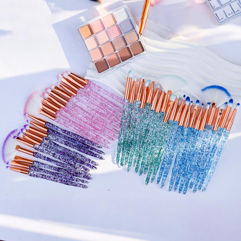 Makeup Brushes Set, 10PCS Crystal Makeup Brushe Professional Glitter Brushes