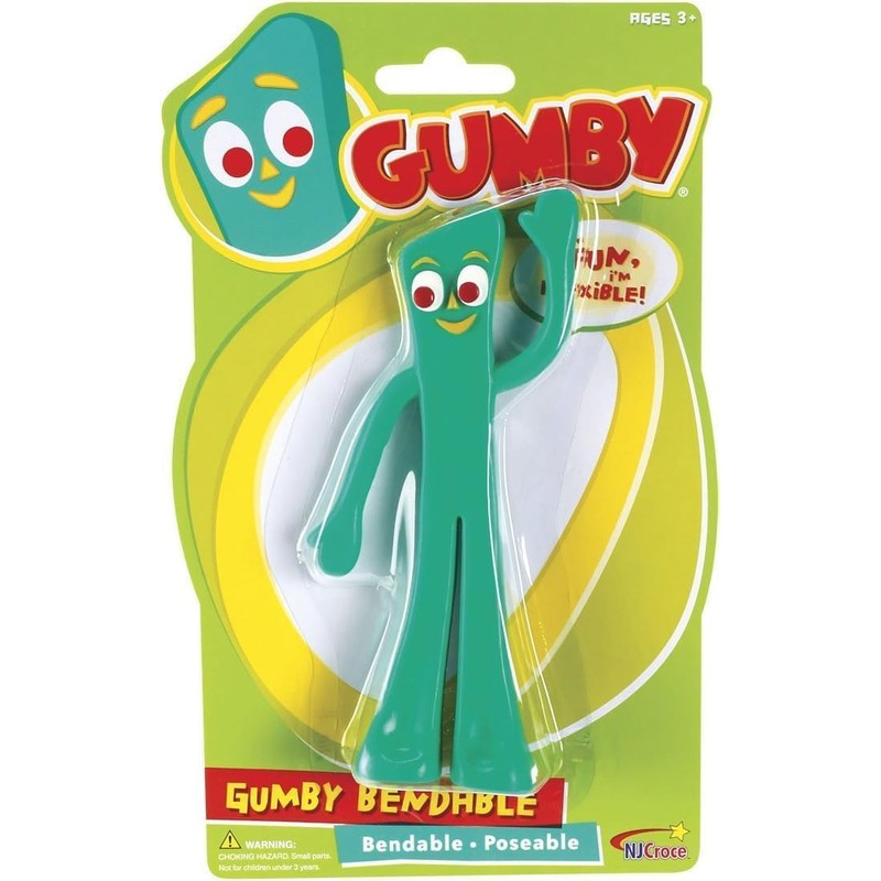 NJ Croce Gumby 6" Bendable & Posable Figure Fun Nostalgic