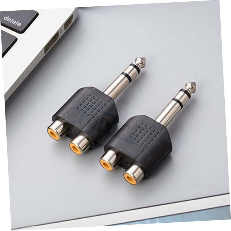 Kisangel 3pcs RCA to Audio Splitter Adapter Dual RCA to