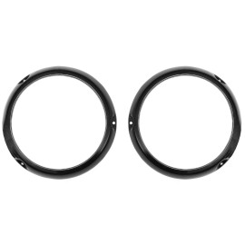OVAL INDUSTRIES 1966 1967 1968 1969 1970 FORD BRONCO HEADLIGHT BEZELS, BLACK LH & RH 66F-13045BB