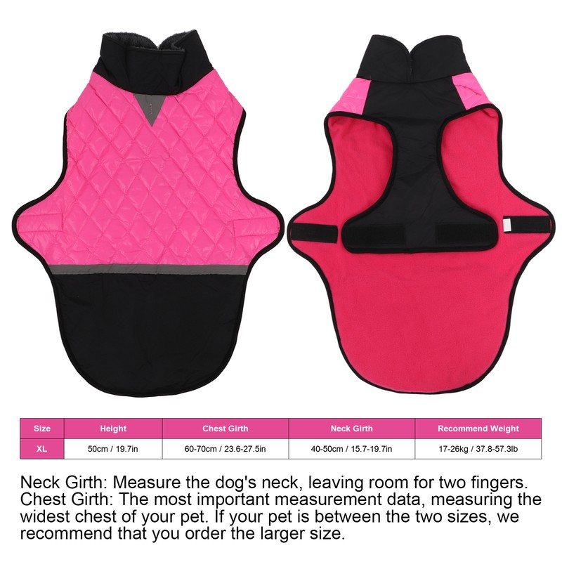 Dog Cold Weather Coat Reflective Waterproof Windproof Pet Warm Jacket