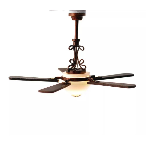 The Miniature Lighting Co Dollhouse Ceiling Fan Light 5 Blade