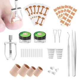 Ingrown Toenails Set, 25-Piece Set, Toenail, Ingrown Toenail Correction, Nail Correction Clip, Correcting Pedicure Tweezers, Nail Cutters, Nail Clippers, C-Shaped Pads