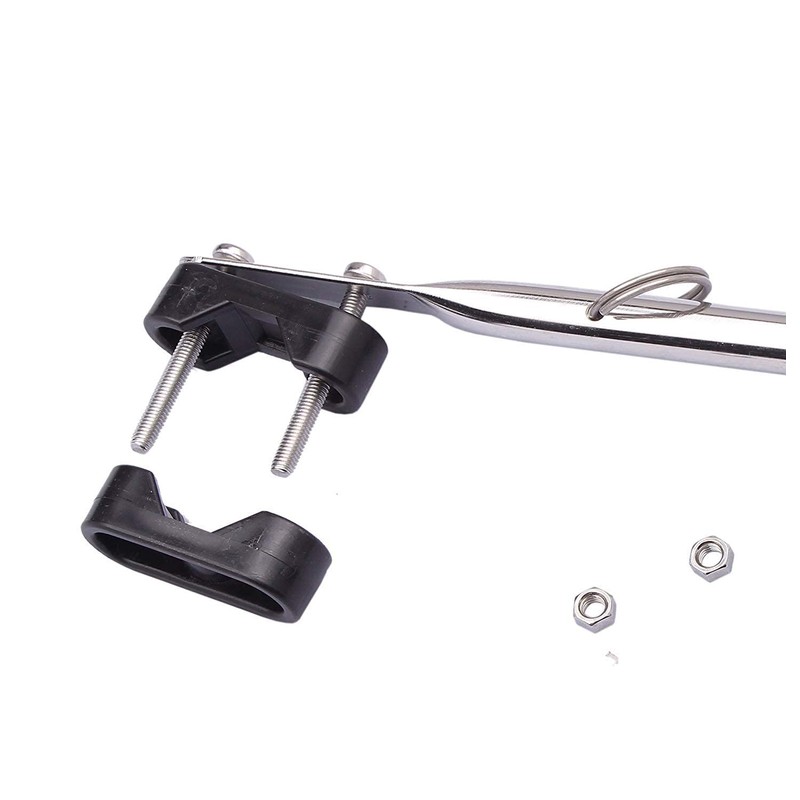2 PCS Stainless Steel Rail Mount Boat Pulpit Staff, boat